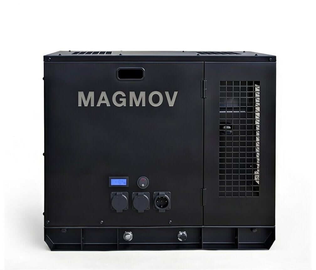 MAGMOV TE Series portable magnetic electric generator, fuel-less free energy generator, 10 kW continuous / 20 kW peak output, single-phase TE S or three-phase TE M, 120V–400V, for electric vehicle charging, Tesla charging, off-grid power, home, workshop, and commercial use, clean and silent electricity.