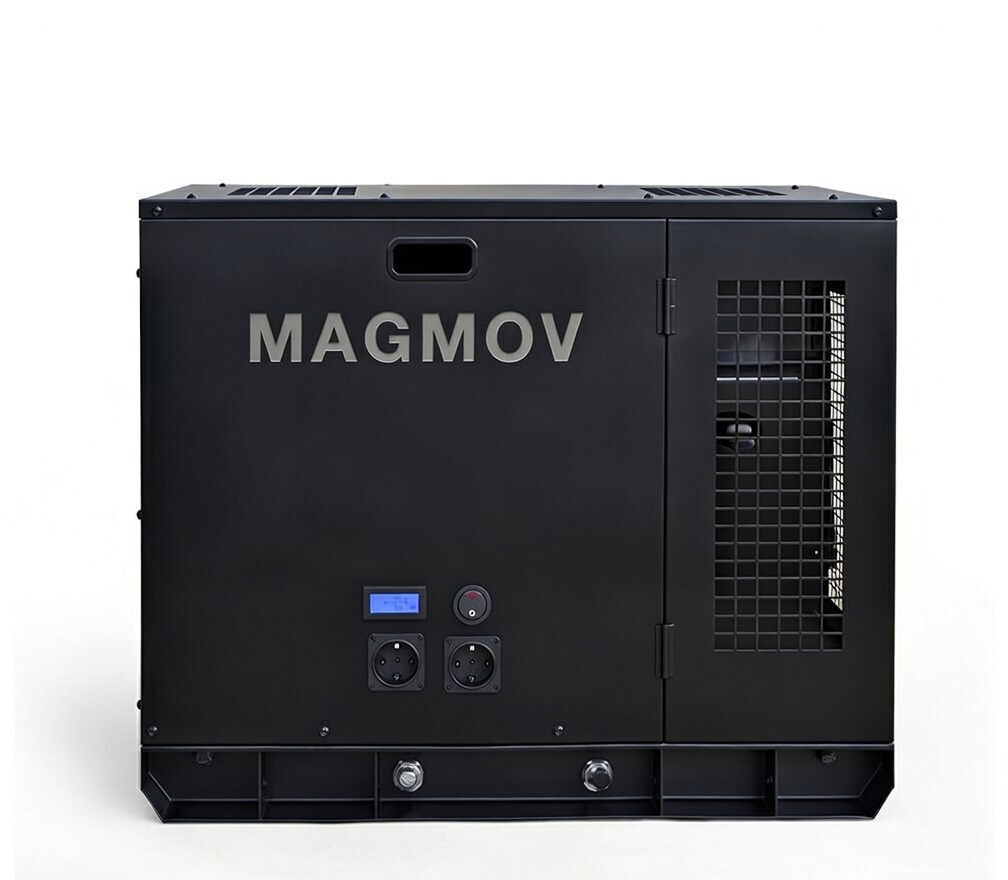 MAGMOV TE Series portable magnetic electric generator, fuel-less free energy generator, 10 kW continuous / 20 kW peak output, single-phase TE S or three-phase TE M, 120V–400V, for electric vehicle charging, Tesla charging, off-grid power, home, workshop, and commercial use, clean and silent electricity.